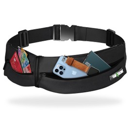SIKSON™ Running Belt Fanny Pack, Double Pocket Waist Bag with Adjustable Strap, for Workout, Jogging, Travel, Phone Holder