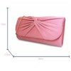 Suede Pleated Style Bridal Prom Wedding Evening Clutch Party Purse
