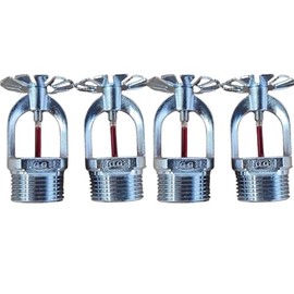 UCCKEYI Globe GL5601 155°F Chrome Pendent Fire Sprinkler Head 1/2" Glass Ball Quick Response (4Pcs)