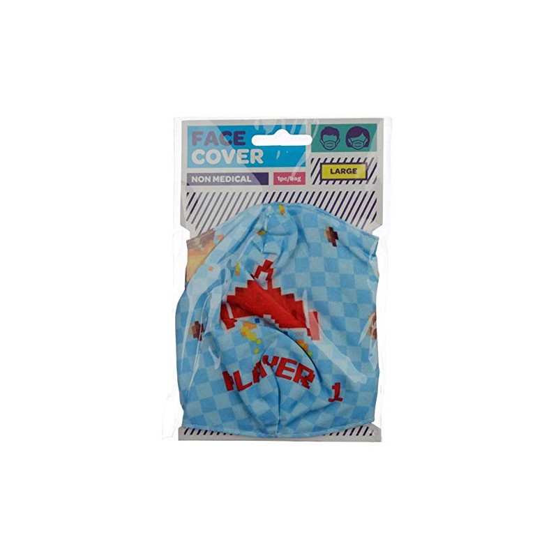 Puckator Reusable Face Covering-Non Medical Large Size Twin Pack (Game