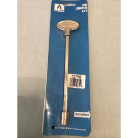 Blue Flame Log Lighter Key - Brass Color - New Old Stock 1/4” Socket Approx. 8”L