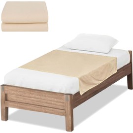 Waterproof Sheets Knit Fabric Quick Absorption Quick Drying Nursing Bedwetting Sheets 39.4 x 55.1 inches (100 x 140 cm) (Pack of 2) For Parts Beige