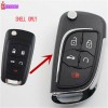 KEYECU Modify Flip Remote Key Fob 5Btn Shell Case for