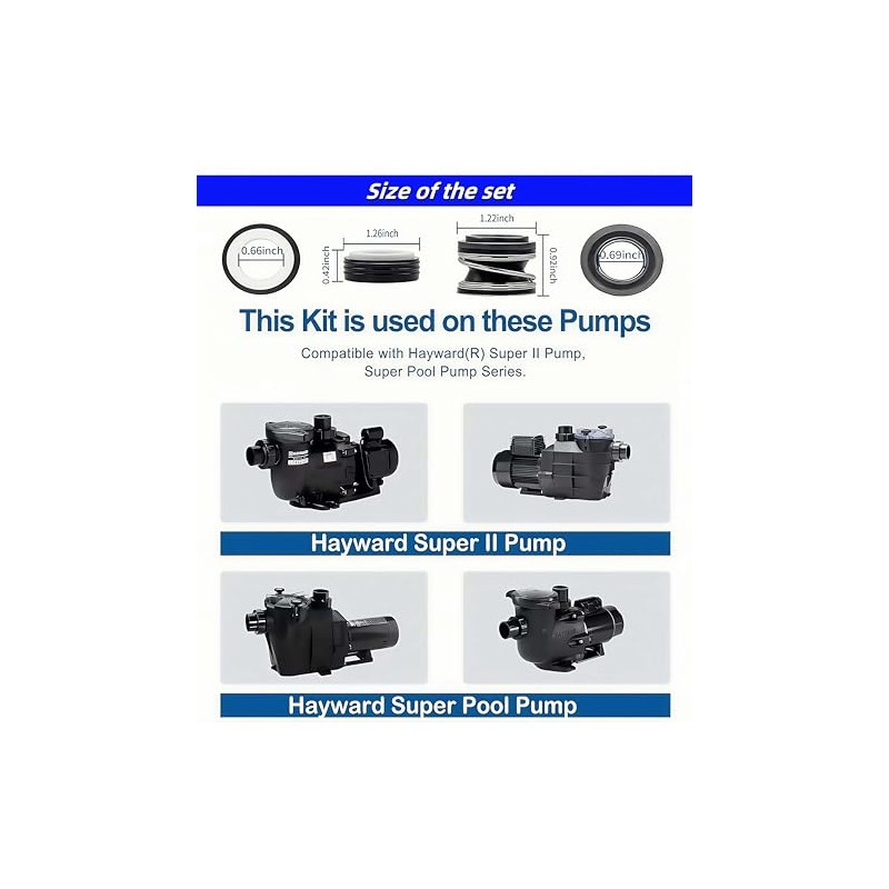 Super Pump Seal Replacement for Hayward Go Kit 3. All
