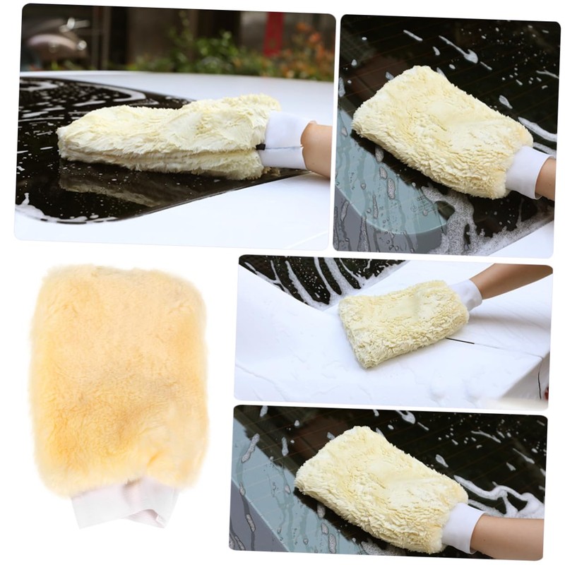 ULTECHNOVO 3sets Car Wash Brush Microfiber Mitt for Car Cleaning