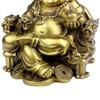 STCREE Chinese Feng Shui Brass Statue Sitting Laughing Buddha Statue