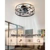 Sewterolyn Ceiling Fans with Lights and Remote, 20 inch Industrial