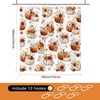 Lindameler Fall Shower Curtain for Bathroom Autumn Farmhouse Floral Pumpkin