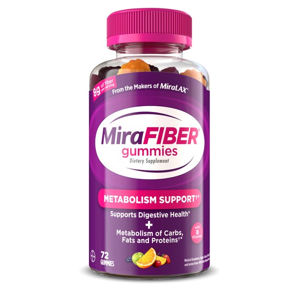MiraFIBER Gummies from the Makers of MiraLAX, 8g of Daily