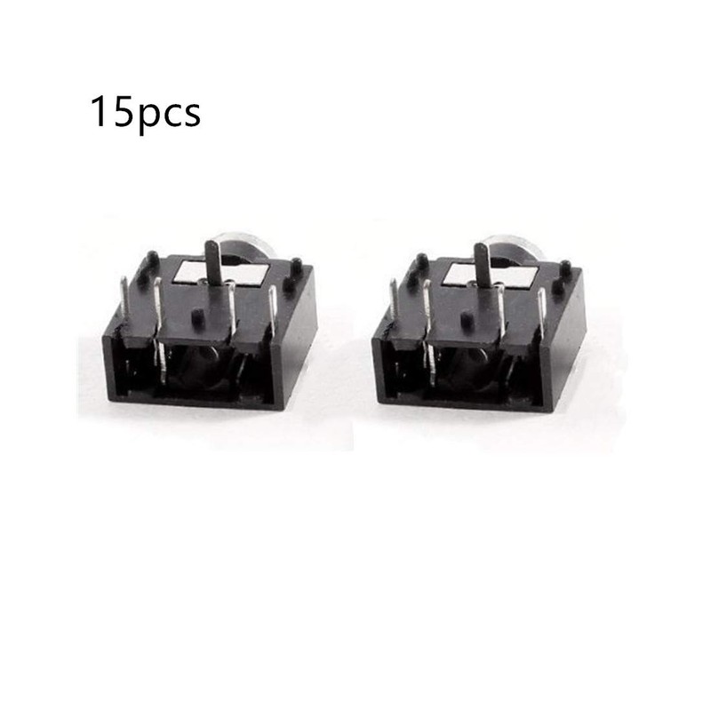 bnafes 15pcs PJ-307 3.5mm Stereo Jack Socket 5 Pin PCB