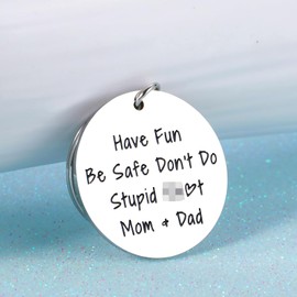 Funny Don't Do Stupid Sh t Keychain Kids Girls Christmas Gifts for Teens Stocking Stuffers for Kids Teens Boys Girls from Mom Dad Gag Gifts for Teen Boys Girls Boys Gifts 10-12 Years Old Teen Boy Girl