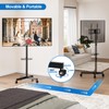HOLMAXD Mobile TV Stand for 23-65 Inch LCD LED Flat/Curved