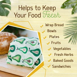 SUPERBEE Beeswax Cloths for Food, Large Beeswax Cloths, Reusable Beeswax Cloths for Wrapping, Oilcloths for Food, Cheese Paper for Cheese & Bread, Size XXL