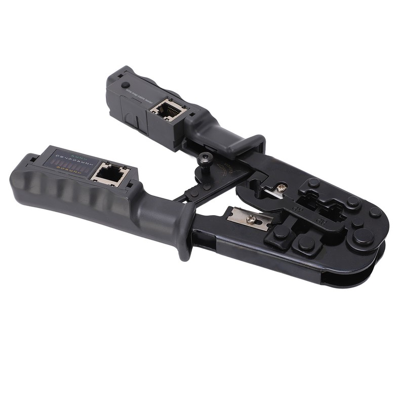 Ratcheting Modular Data Cable Crimper Wire Stripper Cutter 4P 6P