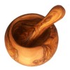 Bois d'olivier tunisien Olive Wood Mortar and Pestle, 4.7 Inch,