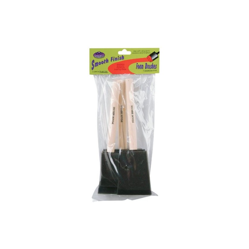 ROYAL BRUSH RFOMW-3P Foam Brush, 3-Pack Darkassorted, 1", 2" &
