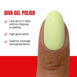 DND Gel Polish Set, Coquette Collection, UV/LED Gel Polish and Air Dry Nail Lacquer, Matching Chip-Free Polish Duo, 106 Pistachio Lemonade, 0.5 Fl Oz