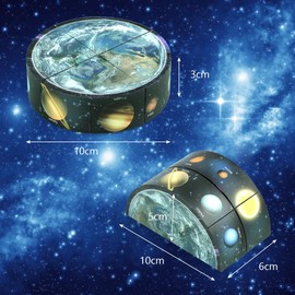 Ainiv Starry Sky Magic Cube Planet, Infinity Cubes Toys for Kids, Creative Decompression Cube for Kids Adults, Solar System Fidget Puzzles Smart Games Toy, Gifts for 6 7 8 9 10 11 Year Old Kids