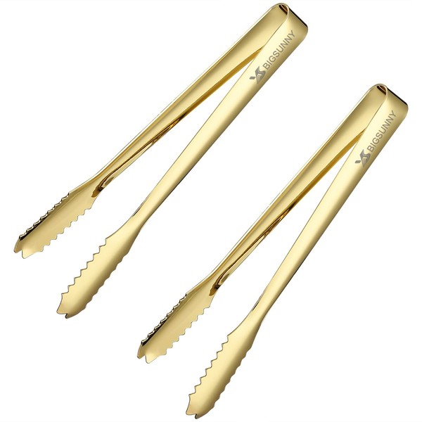 MSY BIGSUNNY 7 Inch Ice Tongs, Thickened Stainless Steel Sugar