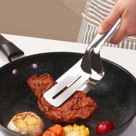RJDJSDR Steak Shovel, Anti-scalding Double-Sided Shovel, Meat Tenderizer Tool Stainless Steel Needle Kitchen Gadgets for Meat, Stainless Steel Knife and Fork, Used for Steak, Bread, Hamburgers
