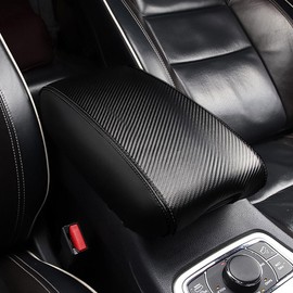 TDOFYH Car Center Console Armrest Cover for Jeep Grand Cherokee 2011-2020 2021 Accessories Arm Rest Box Pad Console Lid Protection Saver for Grand Cherokee Console Cover (Carbon Fiber)