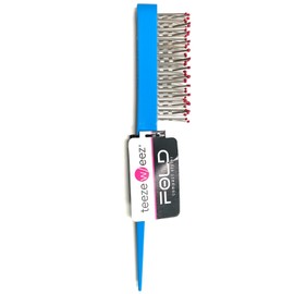 Teeze W/ Eez Compact Foldable Styler Blue Teasing Hair Brush