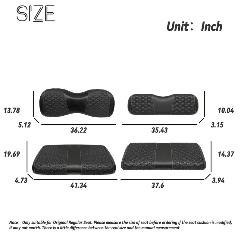 SAMXOMAP Golf Cart Seat Covers Front and Rear Waterproof and