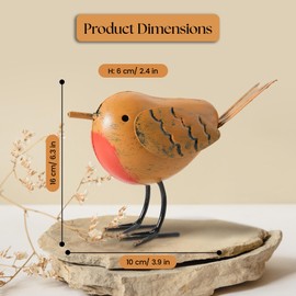 3pc Robin Ornaments for Garden Accessories - Metal Robin Garden Ornaments Outdoor Garden Gifts - Bird Ornaments for Garden Decorations Outdoor Christmas Robin Decorations - Robin Gifts for Garden