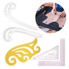5Pcs Curve Ruler MultiFunction Plastic Vary Form Sewing Grading Proofing