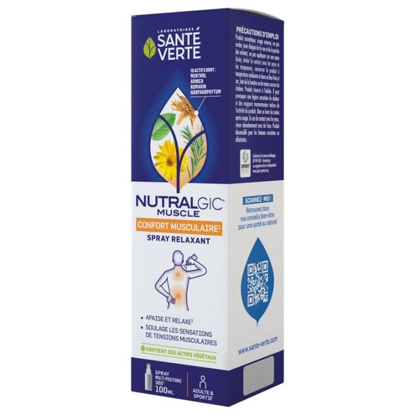 Santé verte Nutralgic Muscle Spray Relaxant Santé-Verte 100 ml