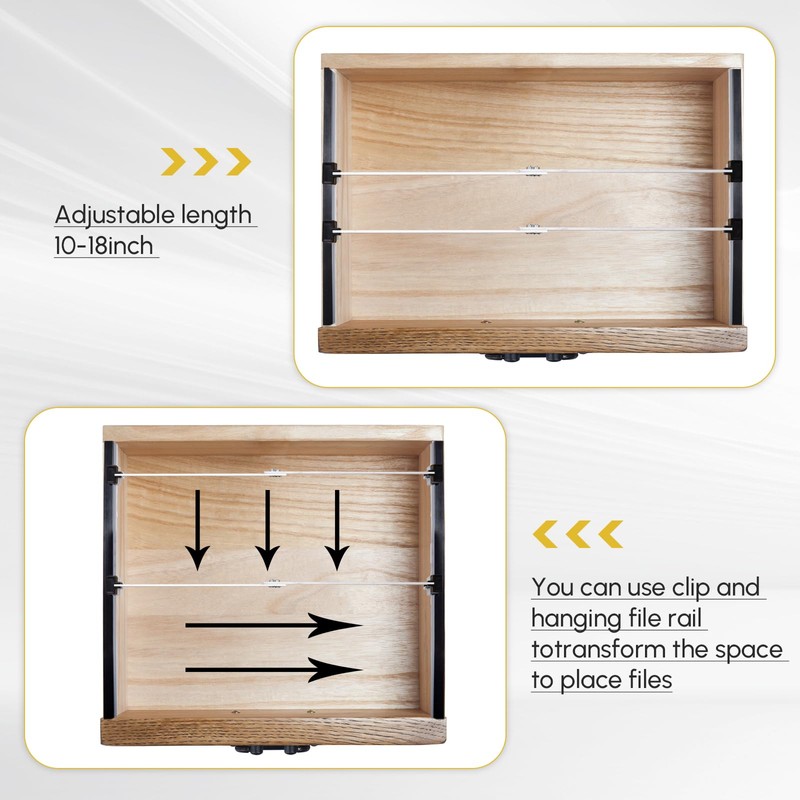 Humyoun 24 Pcs Metal Adjustable File Cabinet Rails Set Include