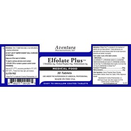 ELFOLATE Plus® 3mg L-Methylfolate Methyl Folate Methylfolate Medical Food Supplement Professional Strength Active Pure Potent 30 Tablets