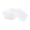 Zopnny 2-Pack Plastic Containers Box with Latching Lid, Stackable Nestable