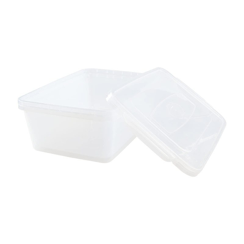 Zopnny 2-Pack Plastic Containers Box with Latching Lid, Stackable Nestable