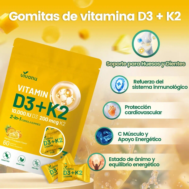 Gomitas Vitamina 10000 Mk7 200 Mcg