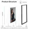 IZIDDO Black Floating Frame, 5"x7" Metal Frame For Picture 4x6,3.5x5,