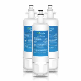 EcoAqua EFF-6032A Fridge Water Filter Compatible with LG ADQ36006102, ADQ36006101-S, ADQ36006101, LT700P, APF-1400, CLCH106, HDX FML-3, Kenmore 46-9690, Kenmore 7957203211 0, LP-1 400P, NV-120A (3)