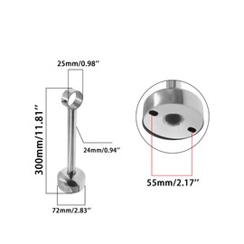 Safyy Stainless Steel Ceiling Mounting Brackets - 2 Pack Heavy Duty Curtain Hanger Rods