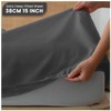 Luxury Bedding Fitted Sheet Double - Plain Dyed Charcoal Bed