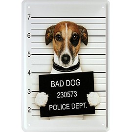 Bad Funny Funny Dog Dog Design 20 x 30 CM Metal Sign - 1475