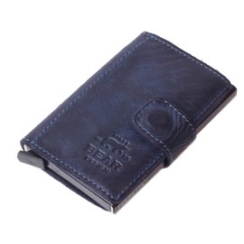 Bear Design Antic Unisex Wallet Blue 15.5 x 9 x 4 cm Credit Card Holder Wallet, blue