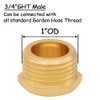 Uenede 2PCS Brass Garden Hose End Plug Cap 3/4" GHT