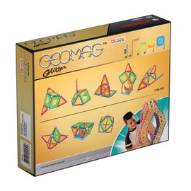 Geomag - GLITTER - 44-Piece Magnetic Building Set, Certified STEM Construction Toy, Safe for Ages 3 and Up