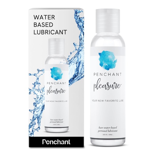 Penchant – Water Based Lube for Men, Women & Couples, Personal Lubricant for Sensitive Skin, Unscented, Latex-Safe & Edible 4oz