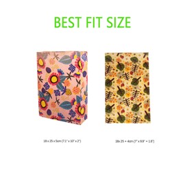 2 Packs Reusable Beeswax Food Storage Bags, Eco-Friendly Organic Beeswax Packaging Bags, Eco Food Bags, Bread Bags, Snack Bags,Sandwich Wrap, Vegetable Storage Bags