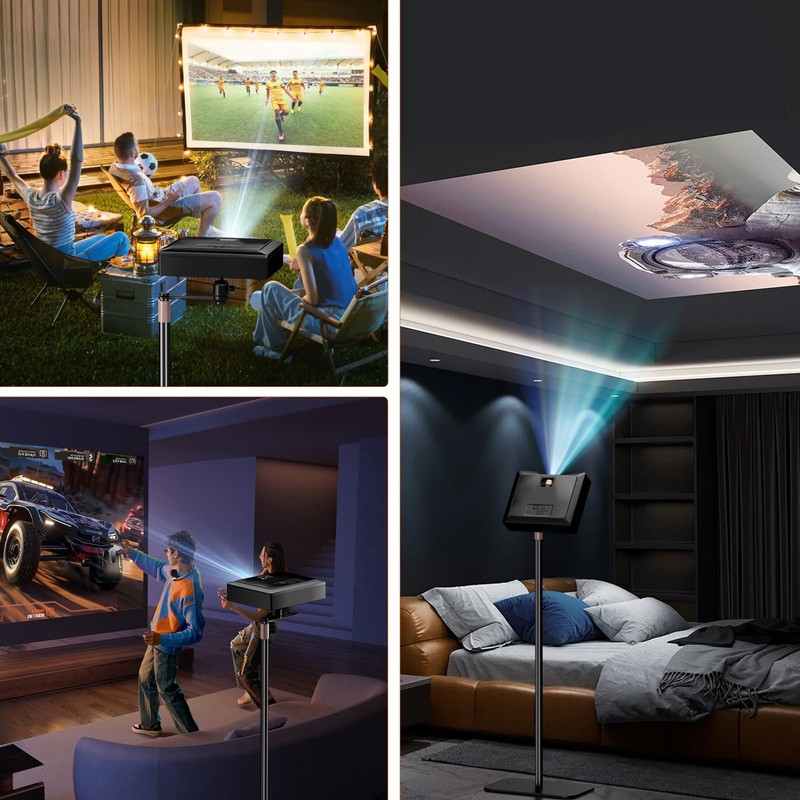 PUTORSEN Universal Projector Stand – Height Adjustable & 360° Rotatable