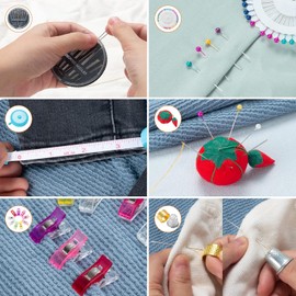 Kit de Costura, Costurero con 229 Piezas Accesorios, Portátil Kit Coser Profesional con Tijeras, Dedal, Hilo, Agujas,Cinta Métrica, Caja de Costura para Bricolaje,Inicio,Viaje,Principiantes,Emergencia