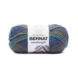 Bernat Wavelength Violet Turquoise Yarn - 3 Pack of 5oz/140g - Acrylic - #5 Bulky - 223 Yards - Knitting & Crochet