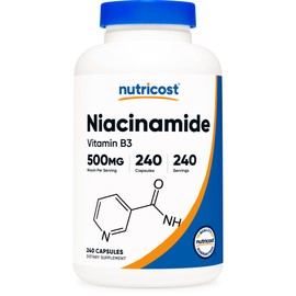 Nutricost Niacinamide (Vitamin B3) 500mg, 240 Capsules - Non-GMO, Gluten Free, Flush Free Vitamin B3