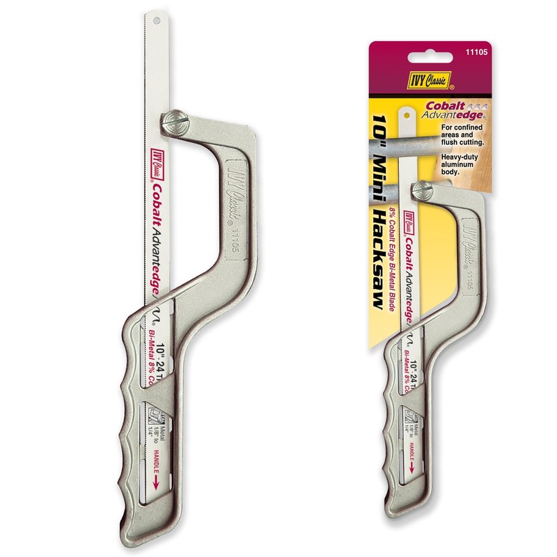 IVY Classic 11105 10" Mini Hacksaw, Aluminum Body with Bi-Metal